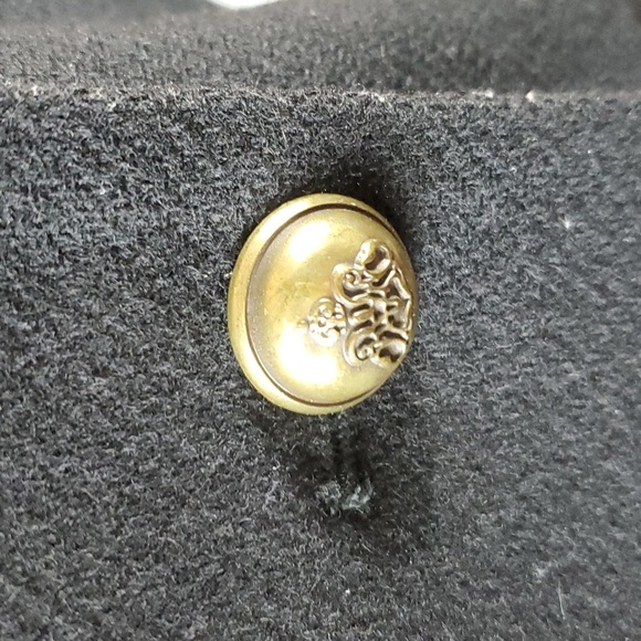 Zara Woman black double breasted buttoned pea coat on a size Medium - Picture 3 of 8